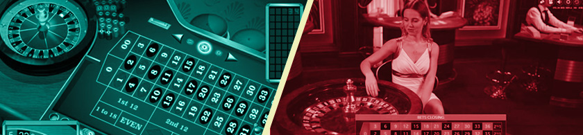 Roulette en ligne et roulette en direct